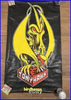 Vintage Birdhouse Tony Hawk Pterodactyl Skull Skate Shop Poster 21x36