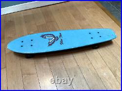 Vintage Blue 1970's Fiberglass Skateboard Fiber-Flexi Dyno GROOVY