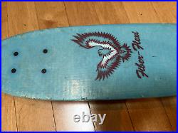 Vintage Blue 1970's Fiberglass Skateboard Fiber-Flexi Dyno GROOVY