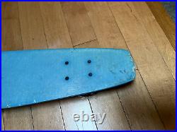 Vintage Blue 1970's Fiberglass Skateboard Fiber-Flexi Dyno GROOVY