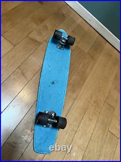 Vintage Blue 1970's Fiberglass Skateboard Fiber-Flexi Dyno GROOVY