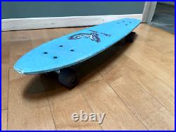 Vintage Blue 1970's Fiberglass Skateboard Fiber-Flexi Dyno GROOVY