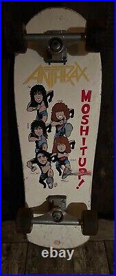 Vintage Brand X Anthrax Deck, 1987Rare Original Hiroaki Katano, NYC Skate History