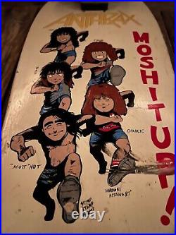 Vintage Brand X Anthrax Deck, 1987Rare Original Hiroaki Katano, NYC Skate History