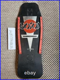 Vintage Christian Hosoi Hammerhead black 1980's Used Skateboard Deck Rare