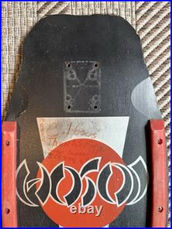 Vintage Christian Hosoi Hammerhead black 1980's Used Skateboard Deck Rare