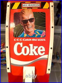 Vintage Coca-Cola Coke Max Headroom Variflex Skateboard 1987 C-C-Catch The Wave