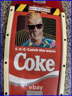 Vintage Coca-Cola Coke Max Headroom Variflex Skateboard 1987 C-C-Catch The Wave