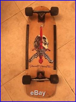 Vintage Complete Powell Peralta Sword & Skull Skateboard 1978
