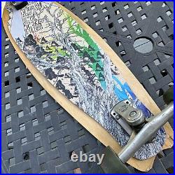 Vintage Custom Skateboard Longboard ORIGINAL S TRUCKS KRYPTONICS Wheels
