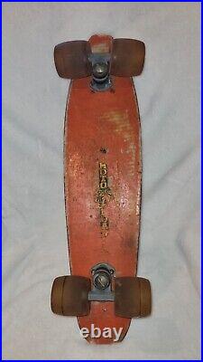Vintage D&L Products Trickray MOTO BOARD Skateboard Fiberglass Tropical Theme