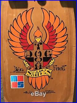Vintage Dogtown Wes Humpston Bigfoot skateboard deck Original 70s Rare Complete