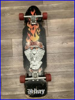 Vintage Dregs Biker Skateboard Longboard RARE With Wheels And Trucks