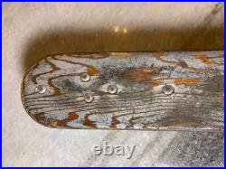Vintage EARLY 1950s Sidewalk Surfboard Surf Board Wooden Skateboard Metal Wheels
