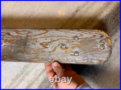 Vintage EARLY 1950s Sidewalk Surfboard Surf Board Wooden Skateboard Metal Wheels