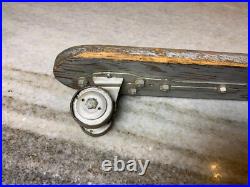 Vintage EARLY 1950s Sidewalk Surfboard Surf Board Wooden Skateboard Metal Wheels