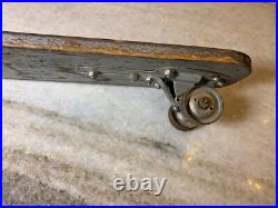 Vintage EARLY 1950s Sidewalk Surfboard Surf Board Wooden Skateboard Metal Wheels