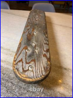 Vintage EARLY 1950s Sidewalk Surfboard Surf Board Wooden Skateboard Metal Wheels
