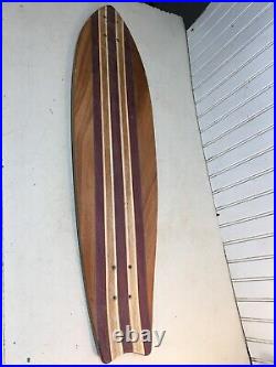Vintage East Coast Custom 37in Long Board Skate Board Wood Grain No Wheels