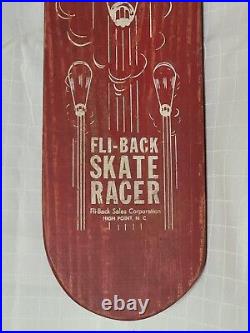 Vintage Fli-Back Skate Racer #43 Skateboard Steel Wheels Mfg. In High Point N. C
