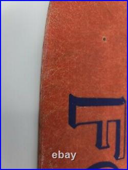 Vintage Fox fiberglass 80s 90s skateboard orange