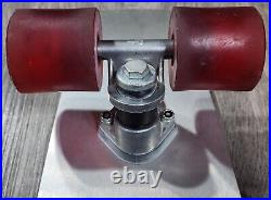 Vintage GT Aluminum Double Kicktail Skateboard 23.5 Trucks Red Wheels 70's