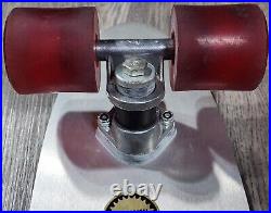 Vintage GT Aluminum Double Kicktail Skateboard 23.5 Trucks Red Wheels 70's