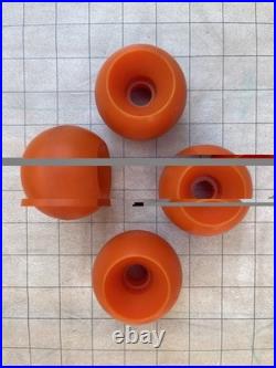 Vintage G&S Rollerball Skateboard Wheels Knockoffs Orange