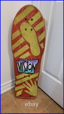 Vintage Gator Vision Skateboard Deck Mark Rogowski Pro Model 1986 Vintage Gator Vision Skateboard Deck Mark Rogowski Pro Model 1986