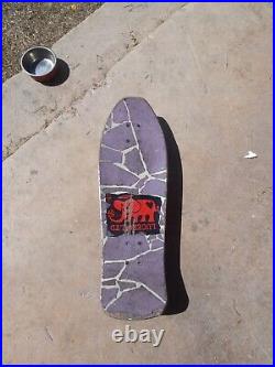 Vintage Grosso BLACK LABEL 80s Skateboard GULLWINGS RARE OLD School SANTA CRUZ