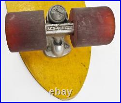 Vintage HOBIE HUSTLER 1970s Yellow Fiberglass Skateboard ACS-430 Trucks Original Vintage HOBIE HUSTLER 1970s Yellow Fiberglass Skateboard ACS-430 Trucks Original
