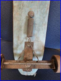 Vintage HUMCO Wooden Skateboard with Metal Wheels 24