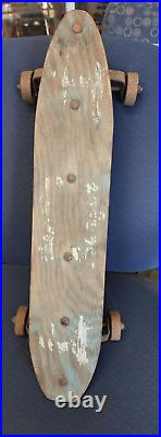 Vintage HUMCO Wooden Skateboard with Metal Wheels 24