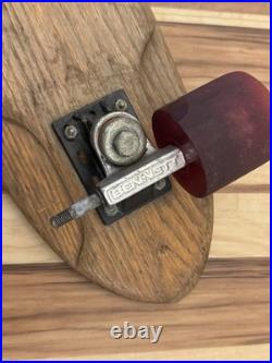 Vintage Hobbs Wood Skateboard & Wheels WithBennet Trucks