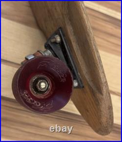 Vintage Hobbs Wood Skateboard & Wheels WithBennet Trucks