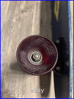 Vintage Hobie Competition Skateboard, Blue Fiberglass, Red Wheels, All Original