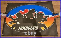 Vintage Hook-Ups Skateboards Shop Banner NOS Rare Never Hung 35x24