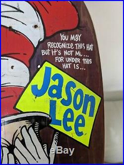 Vintage Jason Lee Cat In The Hat Blind Skateboard Deck