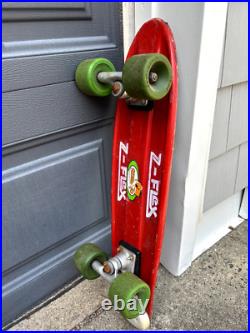 Vintage Jay Adams Z-Flex Skateboard Kryptonics 70mm Rare Red with Black Deck