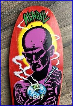 Vintage Jeff Kendall Atom Man Santa Cruz Skateboard Deck Blacktop Og Nos