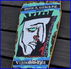 Vintage John A. Grigley Mini 2 Vision 1988 OG Skateboard 1987 Skate Deck Board