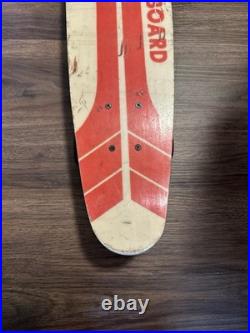 Vintage Justen 70's Fiberglass Retro Skateboard Red & White
