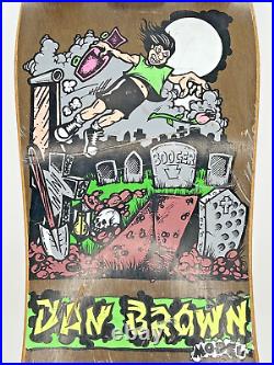 Vintage Kryptonics Dan Booger Brown Model Skateboard Graveyard Art Work RARE