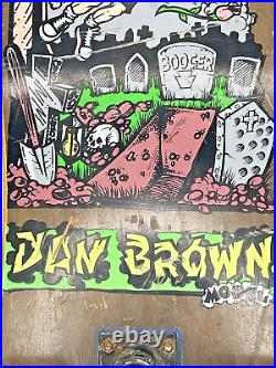 Vintage Kryptonics Dan Booger Brown Model Skateboard Graveyard Art Work RARE