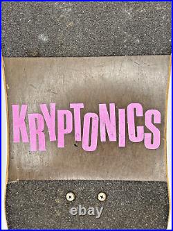 Vintage Kryptonics Dan Booger Brown Model Skateboard Graveyard Art Work RARE