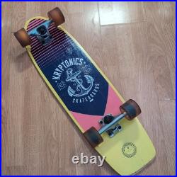 Vintage Kryptonics Skateboard Deck withTrucks and Wheels Retro 1965 Neon Anchor OS