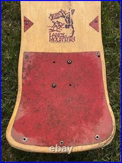 Vintage Lance Mountain Skateboard 1985 Quality Unknown Blank Deck Well Used