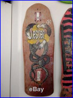 Vintage Lester Kasai Designs Tracker Skateboard deck