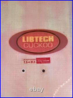 Vintage Lib Tech Skateboard Deck 7.5 x 31.5 E Concave Perma Pop 2000s Y2K Cuckoo