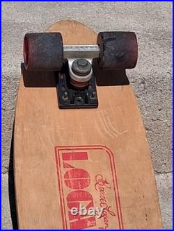 Vintage Logan Earth Ski Skateboard Deck With 2 Wheels